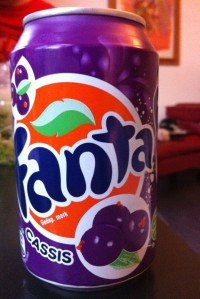 This is not grape Fanta. Ooooooh no... this is redcurrant Fanta. 