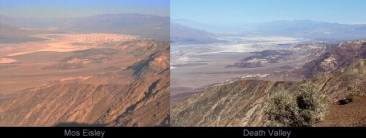 Side by side comparison of Mos Eisley with Death Valley